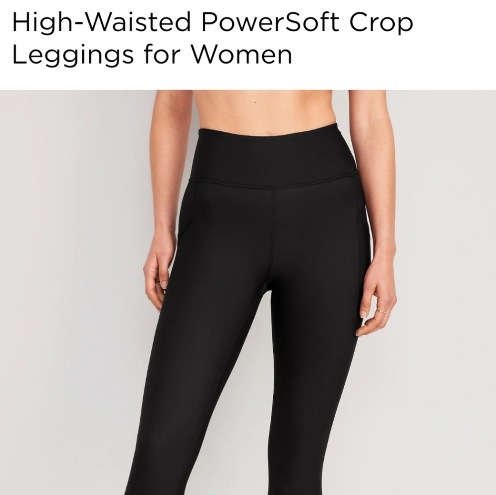 NWOT- Old Navy Power Soft Leggings Cropped Small